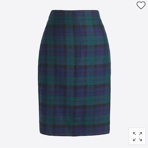 J Crew Factory The Pencil Skirt Tartan Plaid